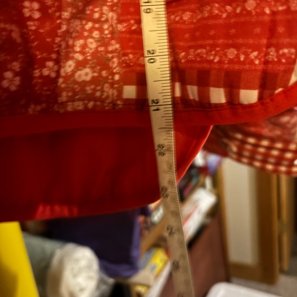 Altar'd State Red and White Quilted Puffer Jacket - Picture 3 of 12